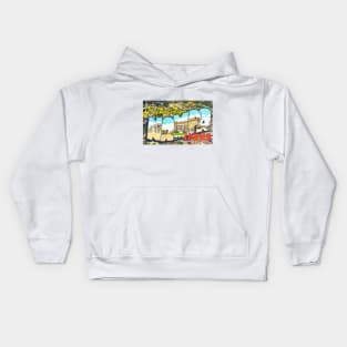 Greetings from Nampa, Idaho - Vintage Large Letter Postcard Kids Hoodie